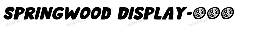 Springwood Display字体转换